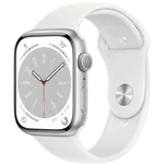 Apple Watch Series 8 Aluminum 45mm GPS Silver W / White Sport B