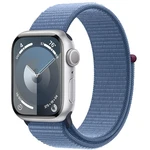 Apple Watch Series 9 Aluminum 41mm GPS Silver W / Storm Blue Loop B