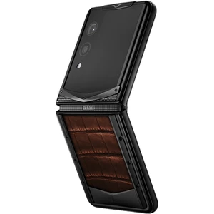 Vertu Quantum Flip Alligator Amber Brown