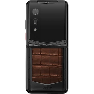 Vertu Quantum Flip Alligator Amber Brown