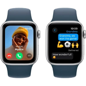 Apple Watch SE (2022) 40mm GPS Silver W / Blue Sport B