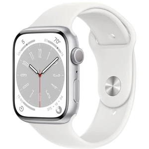 Apple Watch Series 8 Aluminum 45mm GPS Silver W / White Sport B
