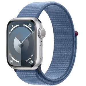 Apple Watch Series 9 Aluminum 41mm GPS Silver W / Storm Blue Loop B