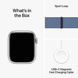 Apple Watch Series 9 Aluminum 45mm GPS Silver W / Blue Loop B