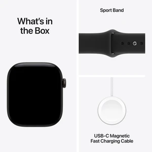 Apple Watch Series 12 Aluminum 46mm GPS Black W / Black Sport B