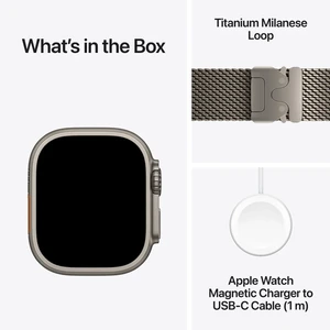 Apple Watch Ultra 4 Natural Titanium W / Natural Titanium Milanese Loop B