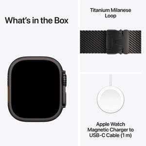 Apple Watch Ultra 4 Black W / Black Titanium Milanese Loop