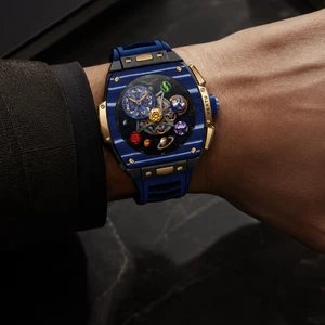 Vertu Grand Watch S1 Gold / Blue And White Carbon Fiber