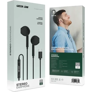 Green Lion Stereo Earphone Type-C Black