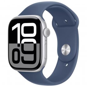 Apple Watch Series 10 Aluminum 42mm GPS Silver W / Denim Sport B