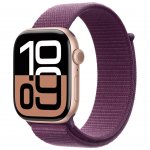 Apple Watch Series 10 Aluminum 46mm GPS Rose Gold W / Plum sport Loop B