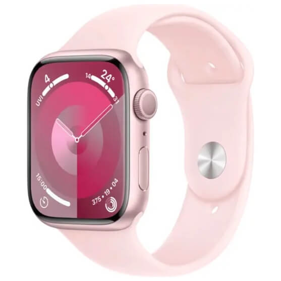 Apple Watch Series 9 Aluminum 45mm GPS Pink W / Light Pink Sport B