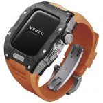 Vertu Watch H1 Pure Black With Diamond and Orange Rubber